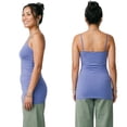 thumbnail image 2 of Emmalise Women's Basic Long Camisole Adjustable Strap Cami, Denim Blue, 2 of 8