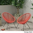 thumbnail image 2 of Yanais Outdoor Hammock Weave Chair with Steel Frame, Set of 2, Orange and Black, 2 of 8