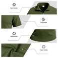 thumbnail image 4 of Rrxhxhs Golf Shirts for Men Waffle Grid Textured Collared Quarter Zip Short Sleeve Breathable Casual Tops,L, 4 of 9