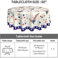 thumbnail image 3 of Memorial Day Star Round Tablecloth Independence Day 4th of July Firework Table Cloth Cover Mat Washable Polyester 60" Dining Decorative for Holiday Home Party Wedding Picnic, 3 of 6
