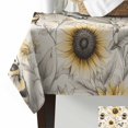 thumbnail image 3 of Sunflowers Bees Tablecloth Rectangle Table Cloth 60x84 , Waterproof Tablecloth Outdoor Table Cloth, Summer Vintage Flowers Leaf Plant Washable Table Cover for Kitchen Dining Party, 3 of 8