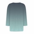 thumbnail image 5 of Fiudx Liquidación de Ahorros de Verano Blusa de Manga 3/4 a La Moda para Mujer, Camiseta Estampada, Top Informal, 5 of 5