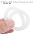 thumbnail image 4 of Uxcell Key Ring Bracelet Silicone Wrist Keychain Circle Wristlet Keyrings, Clear, 4 of 7