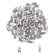 thumbnail image 5 of 2 Colors About 120pcs Vacuum Plating Crimps Cord Ends Stainless Steel Folding Crimp Ends Fold Over Cord Ends Jewelry Finding Kit for Leather Jewelry Making 8.5~12.5mm Long, 5 of 9