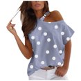 thumbnail image 2 of OKBOP Fall Tops,Lovely Print Loose Shoulder Fashion Short Sleeve Casual Women Blouses And Tops Fashion Graphic Sweatshirts for Women, 2 of 7