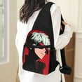 thumbnail image 6 of Gecon24 Anime-Inspired Adjustable Crossbody Sling Bag – Black, Vibrant Print, Zipper Closure, 6 of 7
