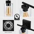 thumbnail image 5 of Lámparas De Baño Negras,Lámparas De Granja De 3 Luces Para Baño Sobre El Espejo,Luz De Tocador Negra Mate Reconocida Por Ul,Arreglo De Luz De Pared Moderno, 5 of 5