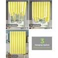 thumbnail image 4 of Yellow Stripes Tie Up Curtains for Kitchen Bathroom Bedroom Windows 54 Inch Length, Farmhouse White Simple Vertical Striped Balloon Drape Curtains Shade Rod Pocket Drapery Curtain Panel, 42"x63", 4 of 7