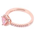 thumbnail image 1 of Anillo de diamantes de imitación en forma de corazón para mujer, elegante y a la moda, plata 925, anillo brillante exquisito, accesorio de joyería, diamantes de imitación rosas de 2,05 pulgadas, 1 of 10