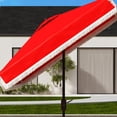 thumbnail image 5 of SAFAVIEH Milan Fringe 7.5' Market Crank Square Umbrella, Red, 5 of 6