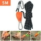thumbnail image 3 of Suspensión de Cuerda de trinquete de polea Ajustable Cola Cuerda de viento de tienda 6mm 5m Negro, 3 of 8