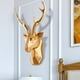 thumbnail image 5 of Cabeza de ciervo 3D decorativa-elegante cabeza de Animal escultura de pared decoración de bienvenida decoración-geometría ciervos astas Oro Colco Estatua de cabeza de ciervo, 5 of 8