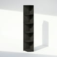 thumbnail image 2 of Furinno Basic 5-Tier Corner Multipurpose Standing Shelf, Espresso, 2 of 6