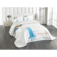 thumbnail image 3 of Ambesonne Colorful Quilted Bedspread Set 3 Pcs, First Birthday, Queen Size, Multicolor, 3 of 5