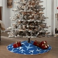 thumbnail image 5 of Salouo Airplanes in the Sky Christmas Tree Skirt 30" Farmhouse Christmas Decorations Snowman Xmas Tree Skirt Tree Mat for Holiday Party Decor, 5 of 8