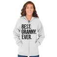 thumbnail image 2 of Best Relative Ever Womens Zipper Hoodies Sweat Shirts Worlds Okayest Granny Mothers Day Grandma, 2 of 2