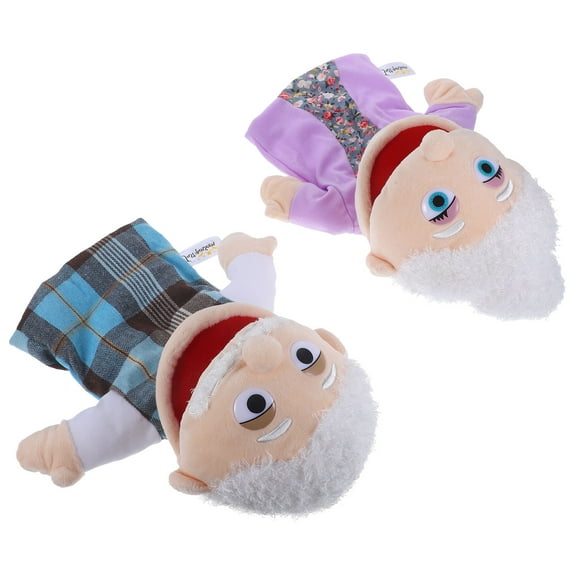 Worgeous  2 Pcs Family Members Puppets Hand Toys Toddler Interactive Mother