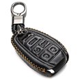 thumbnail image 2 of Vitodeco Genuine Leather Smart Key Fob Case Protector Compatible for Alfa Romeo Giulia, Stelvio, Tonale 2017 - 2025 (5-Button, Black), 2 of 4
