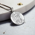 thumbnail image 4 of Picturesongold.Com Saint Hugo Religious Medal Necklace Pendants Adult-2/3 inch Dime 14K White Gold, 4 of 7