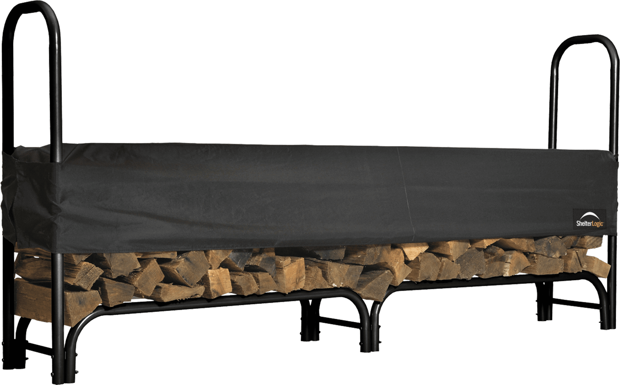 ShelterLogic Heavy Duty Firewood Rack with Firewood Rack Cover, 8 ft
