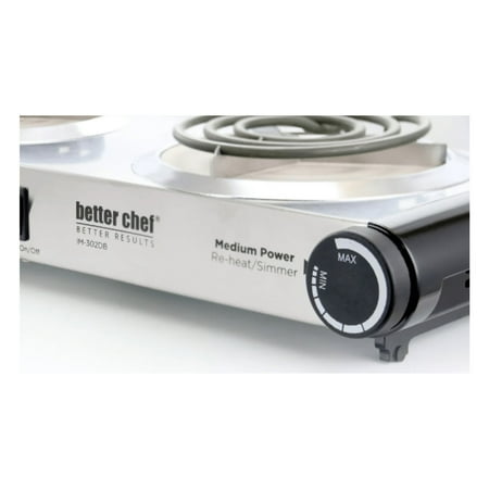 Better Chef - Dual Electric Burner - Stainless steel