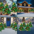 thumbnail image 6 of Qoosea Christmas Decorations Outdoor, 4 pack Solar Christmas Tree with 80pcs Multi-Color C6 Snowflake Led Lights, 8 Lighting Modes Waterproof Pathway Lights for Outside Garden Yard Patio, 6 of 7
