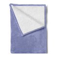 thumbnail image 2 of Abstract Art Soft Flannel Fleece Blanket, Retro Style Old Fashion Geometric Girly Pattern Along Little Dots Spots, Cozy Plush for Indoor and Outdoor Use, 50" x 60", Blue Violet White, by Ambesonne, 2 of 5