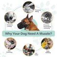 thumbnail image 2 of Dog Muzzle to Prevent Biting Scavenging Chewing, Soft Mesh Puppy Muzzles for Medium Large Sized Dogs, Breathable, Reflective, Adjustable Mouth Guard for Grooming Walking Training, 2 of 8