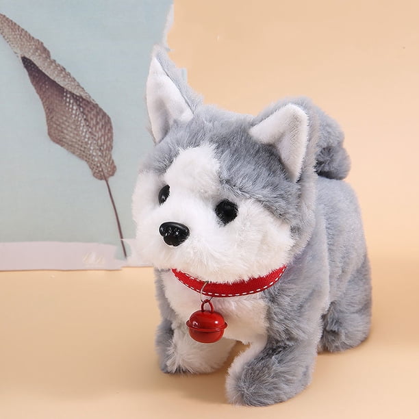 Marsjoy Husky - Juguete De Perro Que Camina Para Niñas, Cachorro Que Ladra Con Correa De Control, Robot Realista Que Mueve La Cola, Robot Interactivo Musical Para Bailar, Animado, Animal De