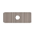thumbnail image 2 of Faucet Mat for Kitchen Sink 15'' Sink Splash Guard Mat Super Absorbent Fast Drying Drain Pad Dark Brown and White Striped, 2 of 9
