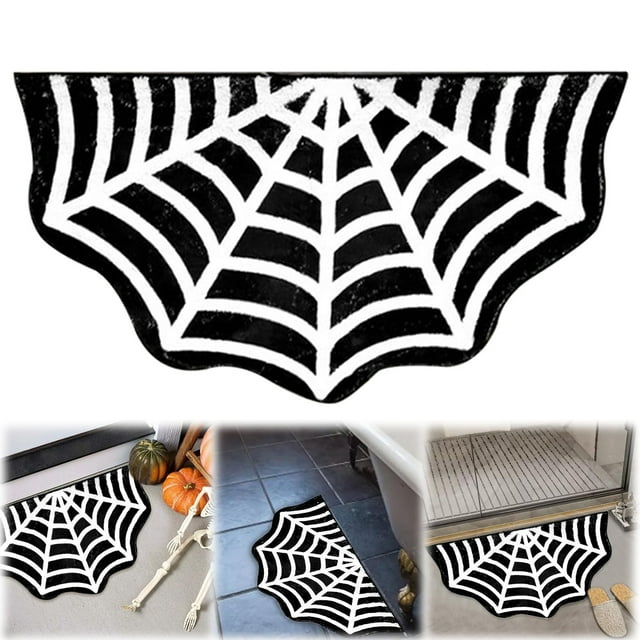 WHEANG Unwelcome Bat Door Rug Unwelcome Bat Coconut Fiber Rug Gothic Coconut Fiber Rug For Front Door Outdoor Halloween Decorations