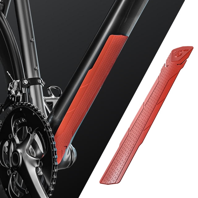 Calcomanía protectora antideslizante Soledad para bicicleta Protector de Patrón de cuadrícula roja 39,5x6x0,2 cm