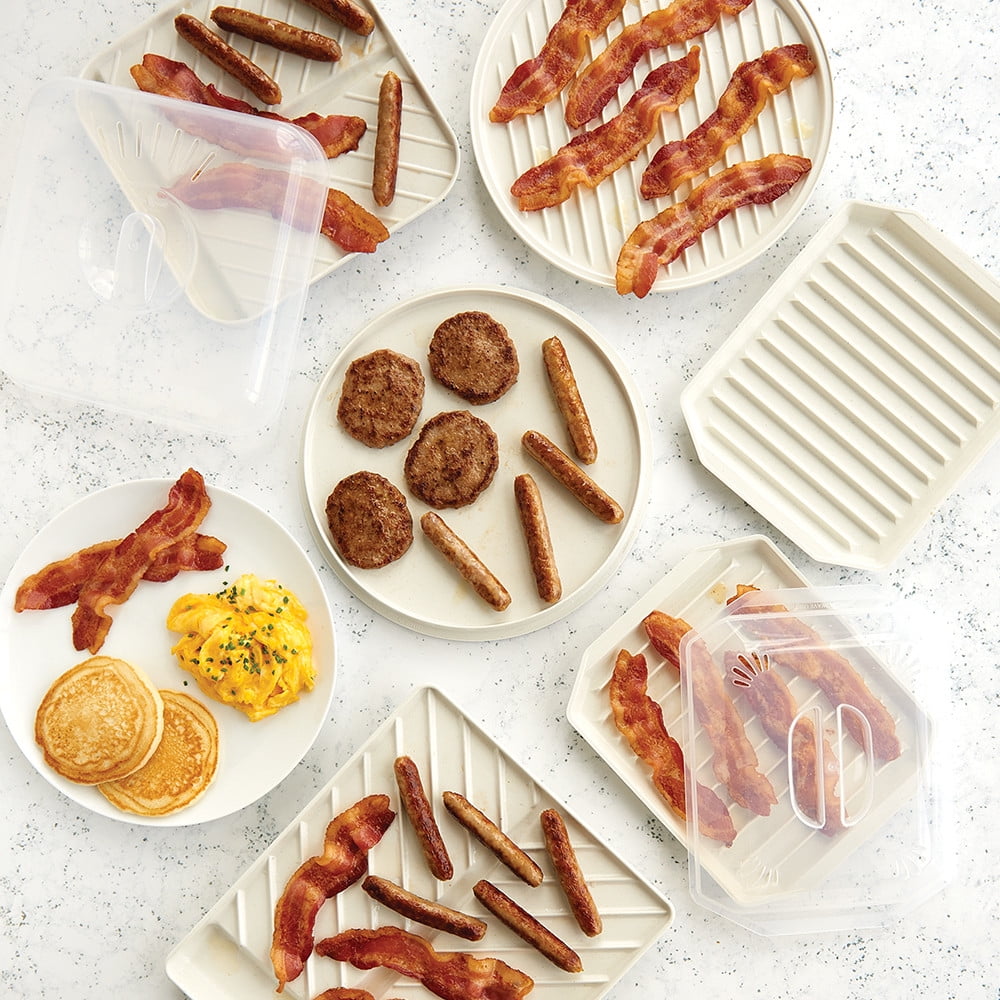 Nordic Ware 2 Sided Bacon Meat Grill Microwave Tray Cooking Pan Microwavable Walmart