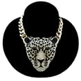 thumbnail image 2 of Collier Charm Tête de Léopard Collier Chunky Cool Pendentif Collier pour Halloween, 2 of 10