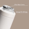 thumbnail image 4 of HydroJug Can Cooler - Standard 2-in-1 Insulated Can Cooler Cup 16oz - Stainless Steel, Non-Slip Rubber Base, Screw-Top Lid - Linen, 4 of 6
