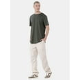 thumbnail image 4 of No Boundaries Men's & Big Men's Longline Curved Hem Elongated Tee Shirt, 2-Pack, Sizes XS-5XL, 4 of 7