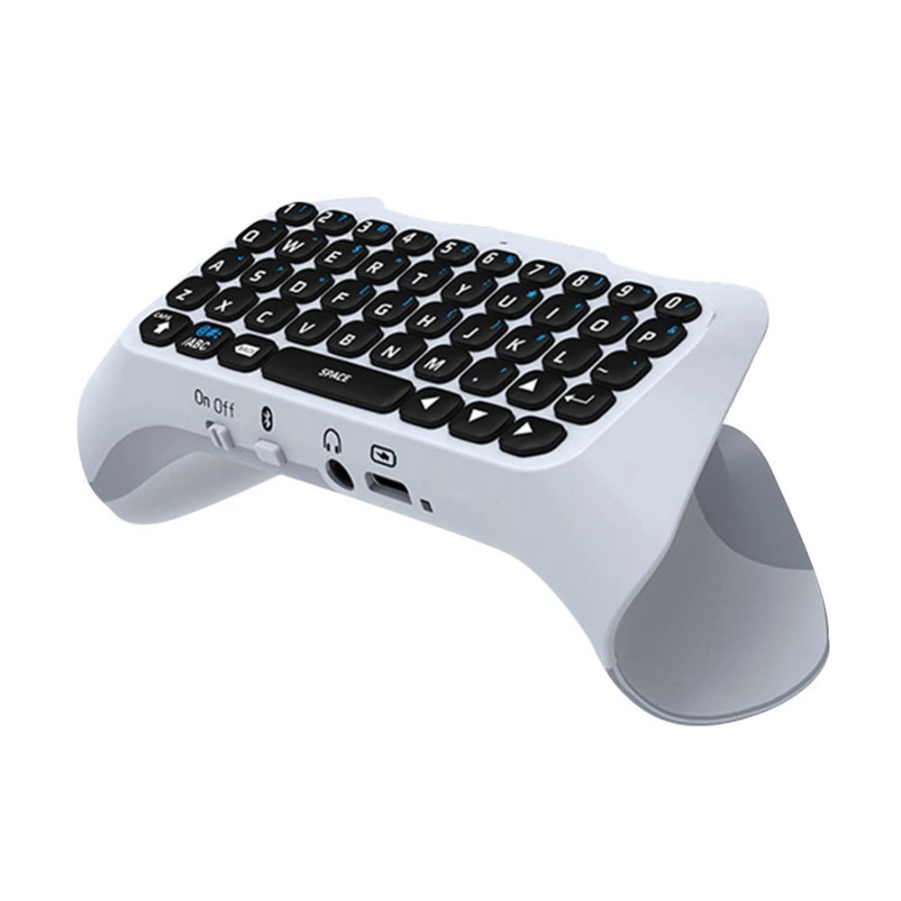 Wireless Controller Keyboard for PS5, Portable Bluetooth Gamepad Chatpad with Built-in Speaker & Audio Jack for PS 5