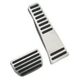 2PCS Brake Pedal Stainless Steel with PPE Rubber Non Slip Strips