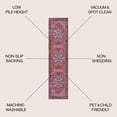 thumbnail image 4 of JONATHAN Y WASHABLE 2 x 8 Runner Rug, Maris Ornate Medallion - Red/Black/Blue, WSH109F-28, 4 of 10