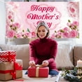 thumbnail image 4 of Gmogad Mother's Day Backdrop Banner 70.8x43.3 Inch - Vinyl Hanging Decor for Party/Wall - Wrinkle-Resistant Indoor Outdoor Decoration, 4 of 5