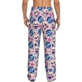 thumbnail image 3 of Daiia blue record rock Skull Men's Sleep Pant with Pockets and Drawstring,Pajama Pants-XX-Large, 3 of 9