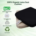 thumbnail image 5 of Organic Textiles 100% Organic Latex Seat Cushion with Black Cotton Removable Cover - (3", Firm), 5 of 7