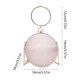 thumbnail image 3 of Bolso de noche para mujer | Monedero redondo con incrustaciones de diamantes de imitación para fiestas y bodas | Bolso de hombro con cadena y bandolera, 3 of 6