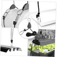thumbnail image 4 of 2 Pieces 1/8" Adjustable Rope Hanger,Heavy Duty Metal Pulley with Rope,Lifting Hook Lanyard for Plant Growing Light,Loose-Proof Design Hangers for Tent,Black, 4 of 7