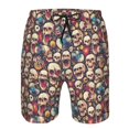 thumbnail image 3 of Logiee rock record music Skull Print Mens Swim Trunks Quick Dry Board Shorts,Breathable Hawaii Beach Shorts Swimwear Bathing Suits-XX-Large, 3 of 6