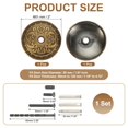 thumbnail image 2 of Uxcell Door Hole Cover Plate Zinc Alloy Vintage Round Deadbolt Knob Hole Repair Cover for Hole Filling Decoration Copper, 2 of 7