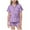 Purple, variant on Gbsyewxs Girls Outfits 2 Piece Tops And Shorts Set Lapel Short Sleeve Bow Print Homewear Summer Girls Clothes Set Army Green Size 2-3 Years