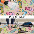 thumbnail image 4 of Summer Slippers Outdoor Rug 3x5 Ft, Non Slip Washable Area Rug, Watercolor Flip Flops Ocean Beach Light Brown Patio Rugs Carpet Runner, Large Floor Mat for Indoor/Outdoor Deck Porch Camping, 4 of 8