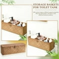 thumbnail image 4 of Wicker Storage Basket Woven Rattan Storage Box With Lids Hand Woven Wicker Shelf Baskets Makeup Organizer For Bathroom, Living Room, Kitchen(Khaki), 4 of 9