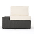 thumbnail image 4 of Collection de Meubles de Patio en Résine, Fauteuil (L & R) Siège Sectionnel Sans Accoudoirs en Osier Gris, 4 of 7